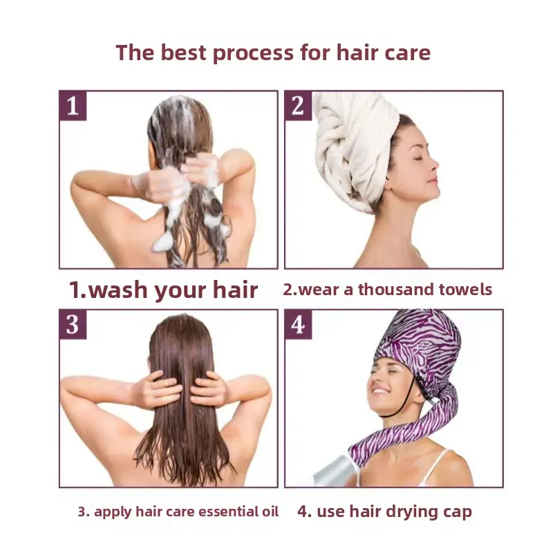 Upgraded Hair Drying Cap with Blow Dryer Heating Hat Hair Styling Cap Chinese Brand None( AE Stock) from Mainland China