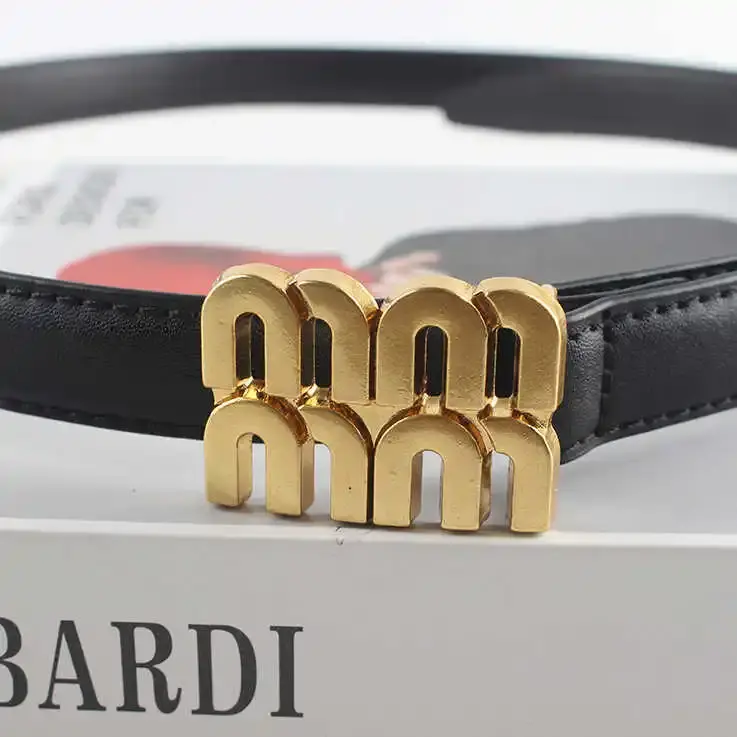 Fashionable Versatile Decorative Belts For Women's Jeans Black Genuine Leather Belt Web Red Style Head Layer Cow Leather