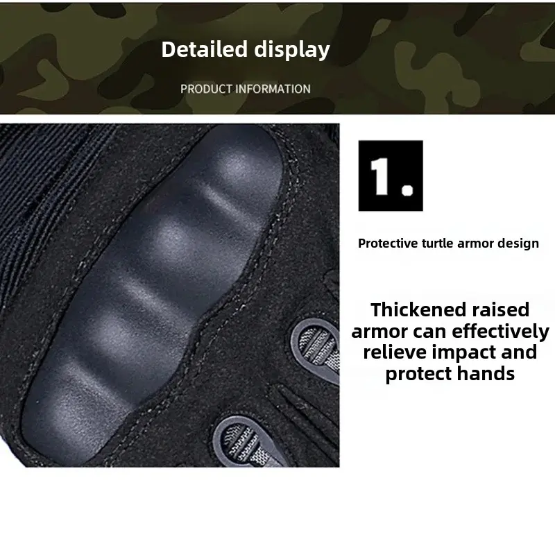 Tactical Gloves Unisex Outdoor Protection Full Finger Half Finger Anti-slip Wear-resistant Military Fans Cycling Tactical Gloves