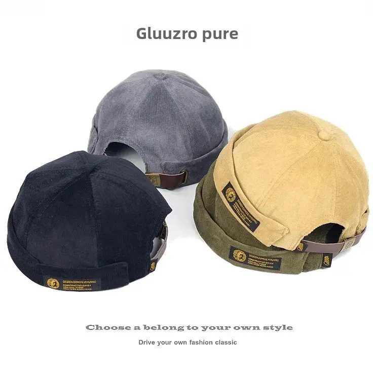 Retro Sailor Hat Baseball Cap Couple Matching Trendy No Brim Hat Net Lace Cap Chinese Style Hip Hop Hat for Men And Women