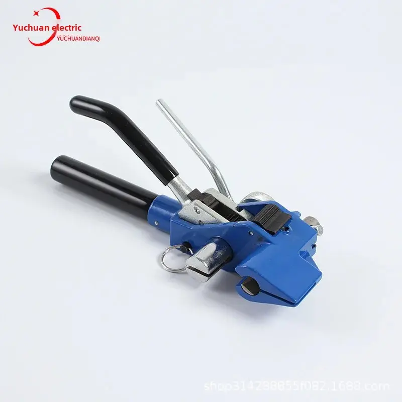 Blue Stainless Steel Ratchet Strap Tool Screw-Style Steel Strap Gun Packaging Tightening Hoeist Style From China Mainland