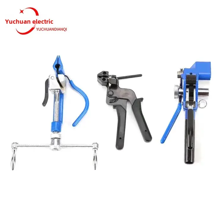 Blue Stainless Steel Ratchet Strap Tool Screw-Style Steel Strap Gun Packaging Tightening Hoeist Style From China Mainland