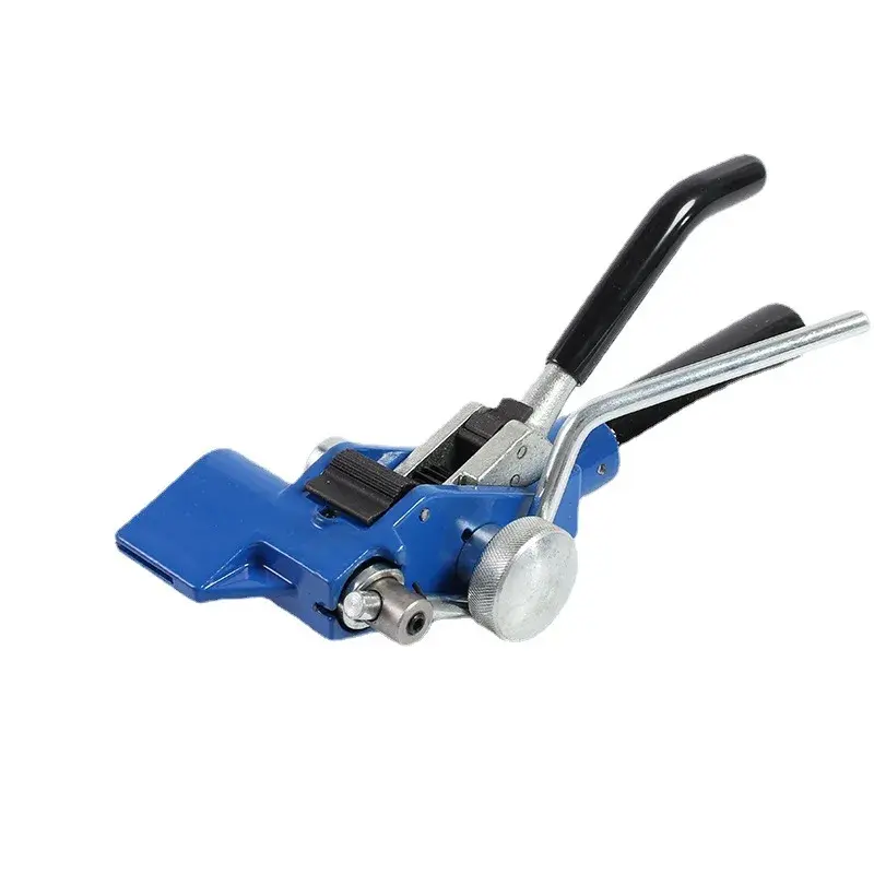 Blue Stainless Steel Ratchet Strap Tool Screw-Style Steel Strap Gun Packaging Tightening Hoeist Style From China Mainland