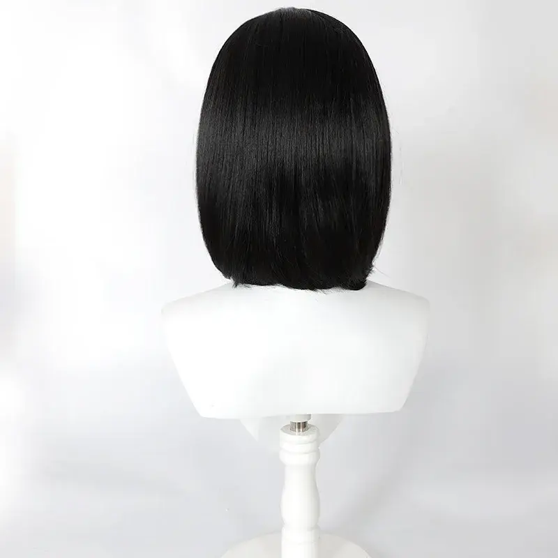 ShanNisi Black Bob Wig Realistic Cosplay Hairpiece for Anime And Reality Show Mechanism Origin China Synthetic Hair