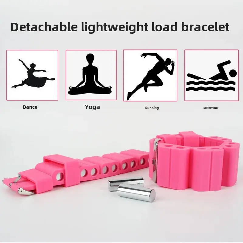 New Cross-border Outdoor Sports Running Fitness Yoga Weighted Hand Wristband Silicone Loaded Wristband For Training