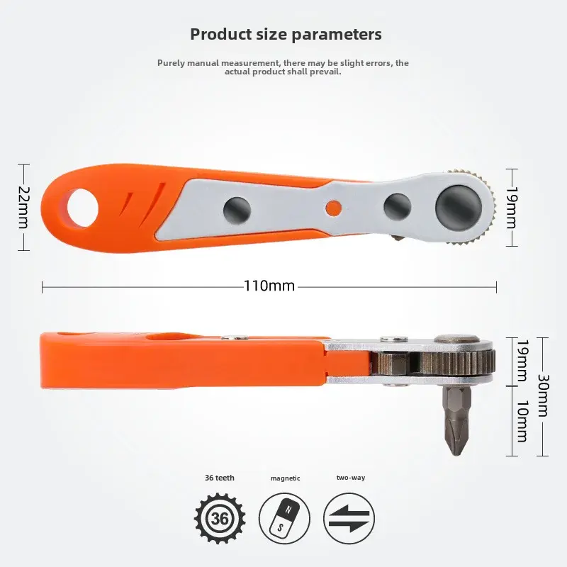 Hi-spec Multi-purpose Home Use Screwdriver Cross Straight Triangle Plum Screw Irregular Shaped Ratchet Screwdriver Handle