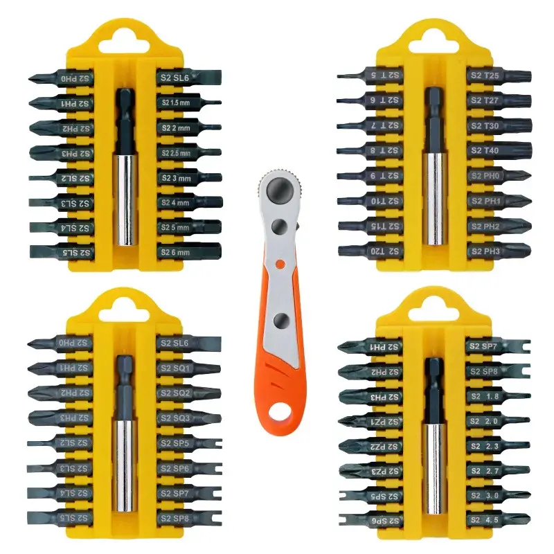 Hi-spec Multi-purpose Home Use Screwdriver Cross Straight Triangle Plum Screw Irregular Shaped Ratchet Screwdriver Handle