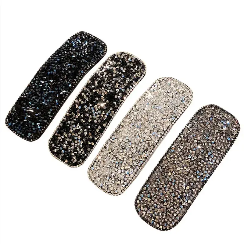 Korean Style Diamond Hair Clips Women Simple Style Personality Side Bangs Hair Clips Water Diamond Top Clip Hair Cards
