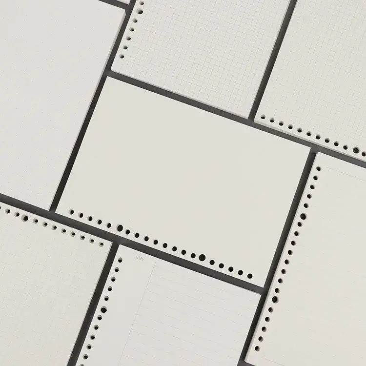 A4A5B5 Leaflet Paper Refill 20 26 30 Holes Horizontal Line Blank Square Paper For Binder Office Culture Education Supplies