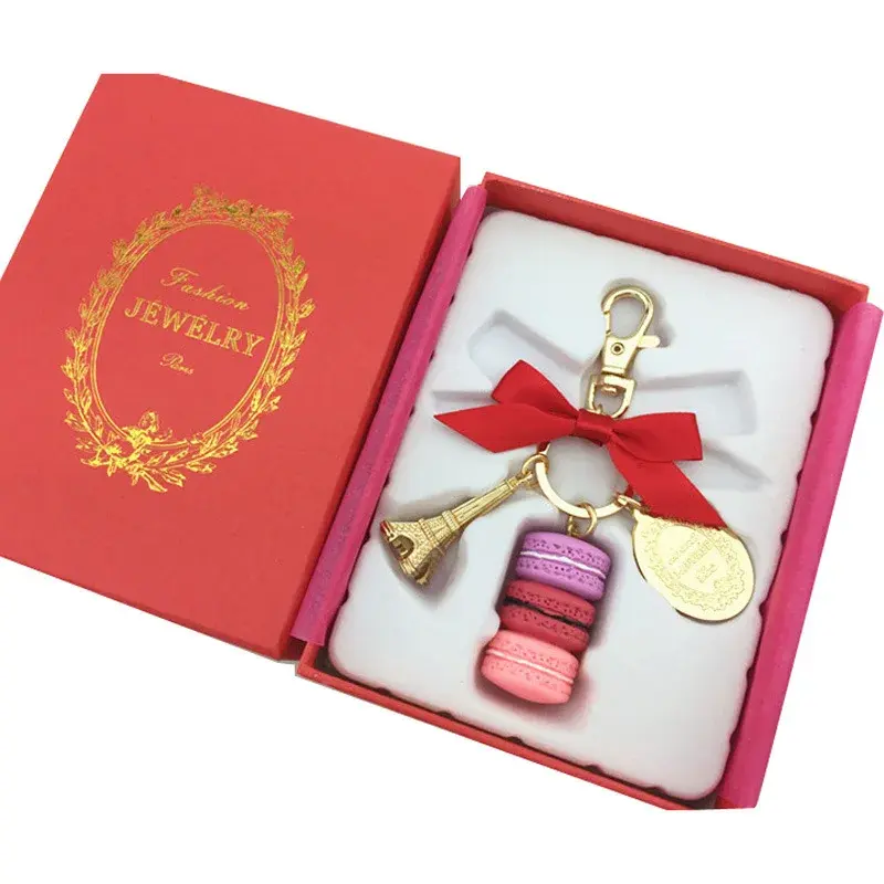 Creative Macaron Cake Keychain Car Key Gift Wedding Celebration Return Gift Office Culture Education Supplies China Mainland