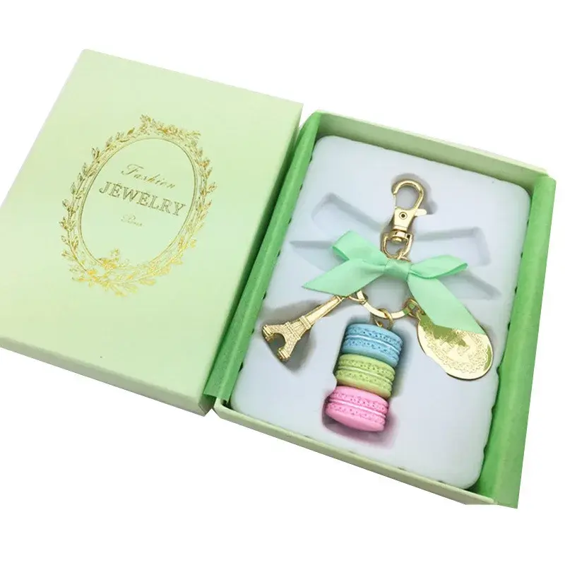 Creative Macaron Cake Keychain Car Key Gift Wedding Celebration Return Gift Office Culture Education Supplies China Mainland