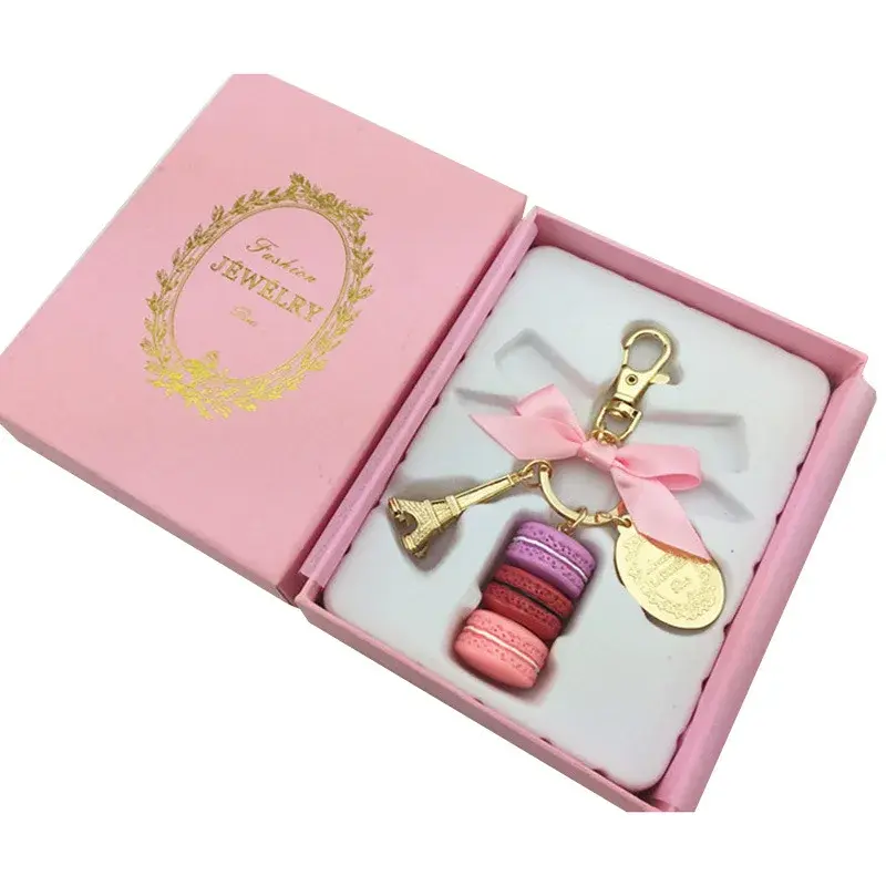 Creative Macaron Cake Keychain Car Key Gift Wedding Celebration Return Gift Office Culture Education Supplies China Mainland