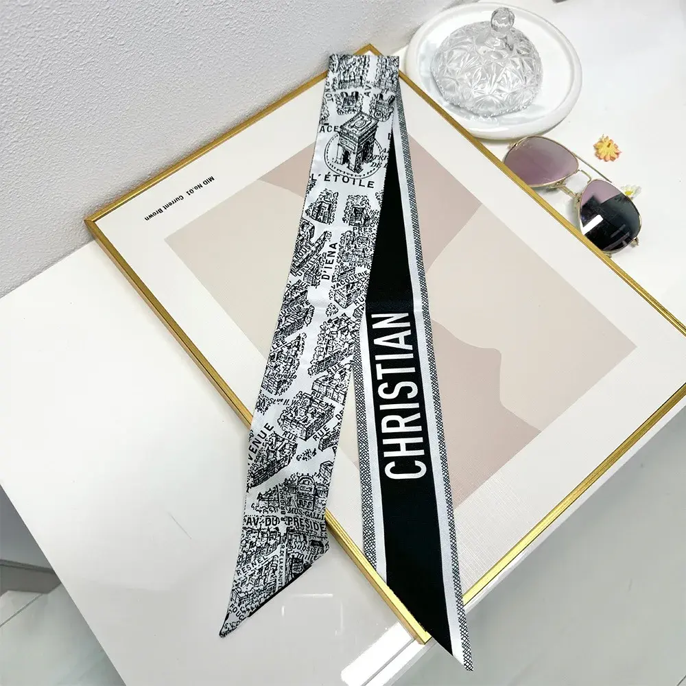 Versatile Taroo New Season Building Women's Tie Scarf Small Collar Wrap Silk Bandage Neck Tie Wholesale Silk Scarf Poncho