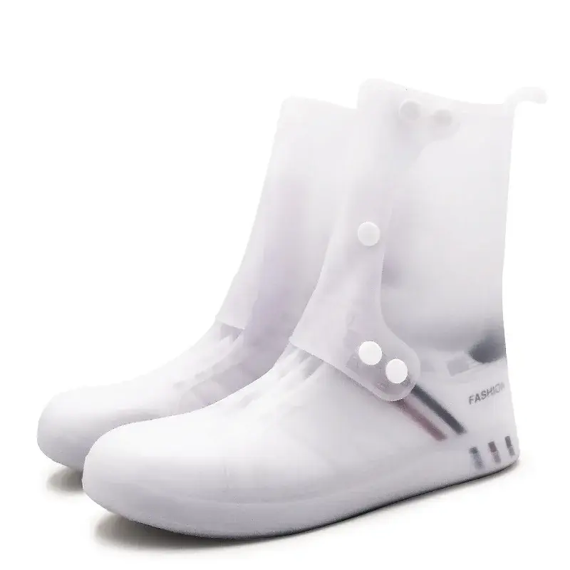 Waterproof Non-slip Thickened Wear-resistant Rain Boots Cover Adult Kids Transparent Rain Shoes Cover For Men And Women