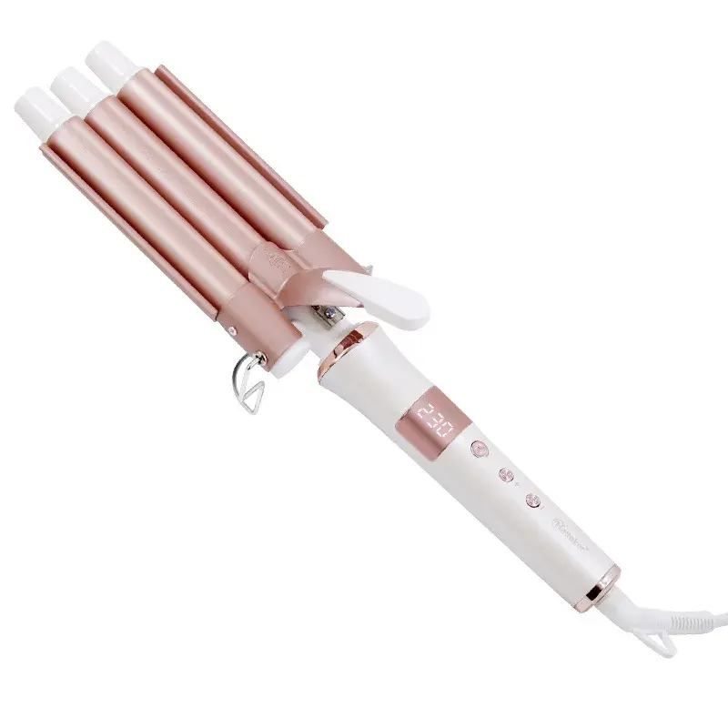Electric Hair Curling Iron for Women Home Use Multi-temperature Control Three-Pipe Curling Iron 30 Seconds Fast Heating Egg Roll