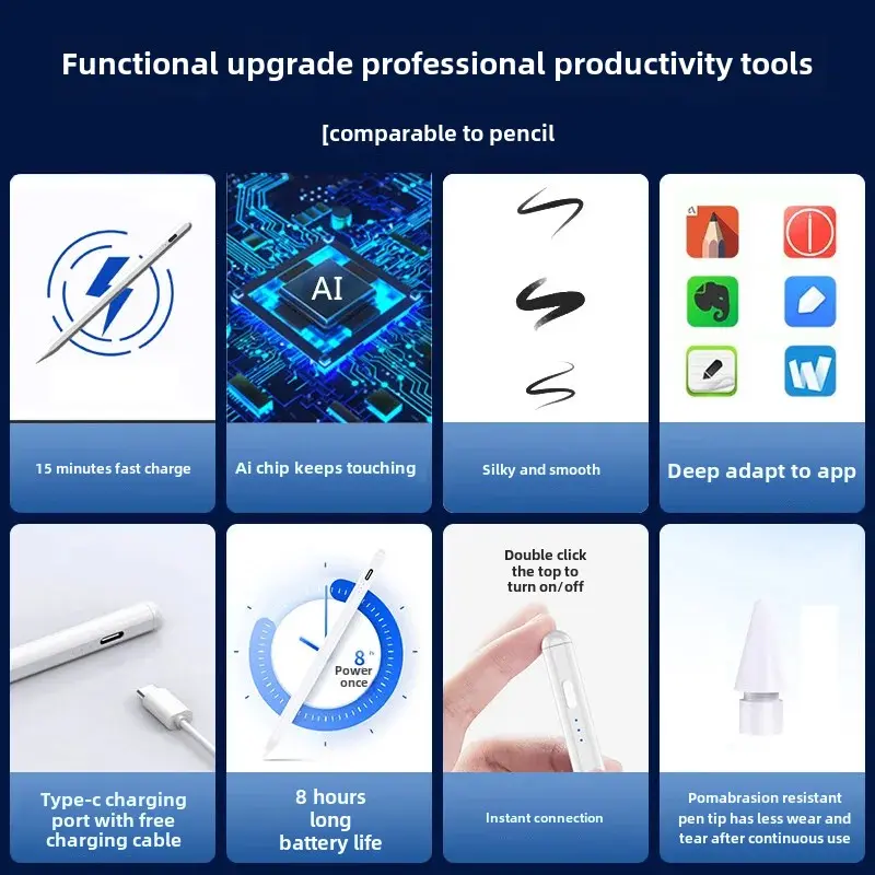 Lenovo Pad 10.6 Inch Tablet Pen K10 Pro Touch Screen Pen K11 Capacitive For New Xiaomi Mijia Pro 2 Crayon 4 Stylus