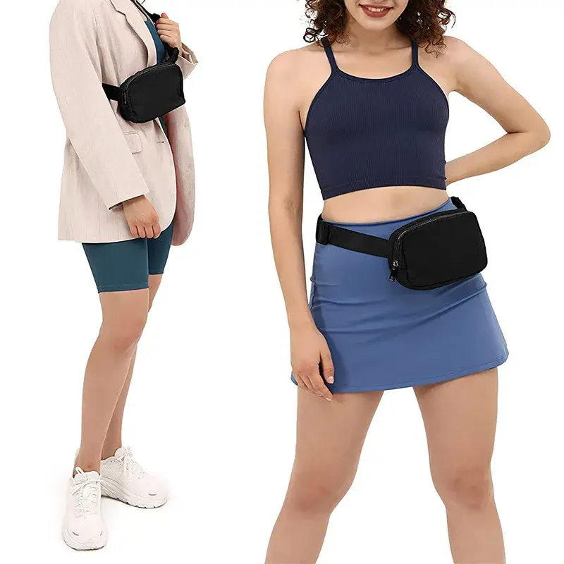 Cross-border Lulu Same Model Waist Bag Nylon Waterproof Chest Bag Outdoor Versatile Crossbody Men Women's Sports Running Phone