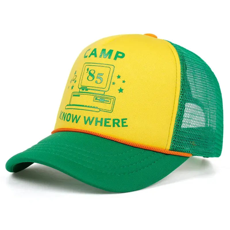 Stranger Things Dustin Men's Mesh Cap Trucker Hat Adjustable Snapback Baseball Cap Retro Style Comfortable Cotton Hat