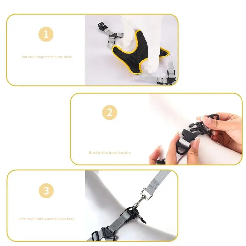 Pet Supplies Best Seller Dog Leash Breathable Dog Chest Strap Medium Small Dog Vest Style Leash Non-Customizable From China