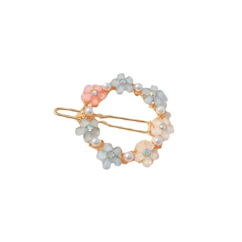 Elegant Water Diamond Flower Hair Clips Super Fairy Side Bangs Hair Cards Women's Popular New Hot Sale Of The Season High-End Ha