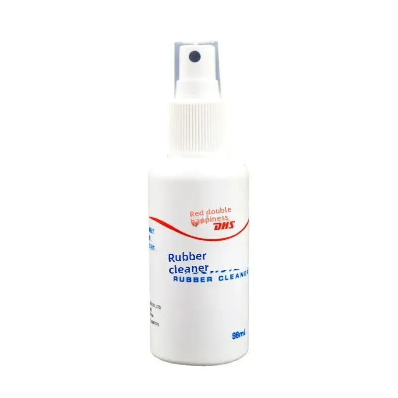 Red Double Happiness Table Tennis Racket Adhesive Rubber Cleaner 98ML Sticky Care Maintenance Liquid Sponge Wiper Set