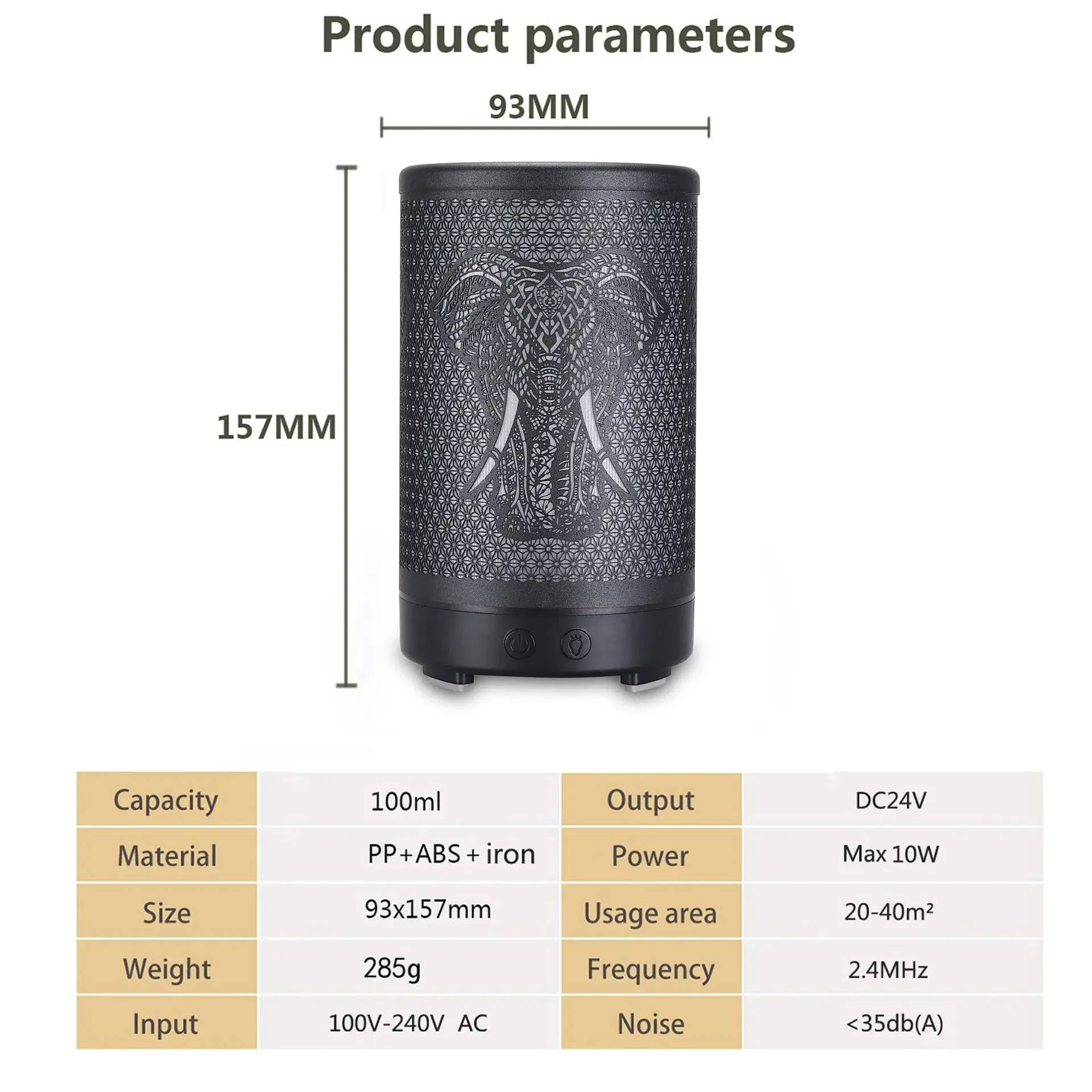 Wholesale Large Elephant Iron Art Incense Burner Creative Mini Elephant Incense Burner Desktop Animal Hollow Moisturizer