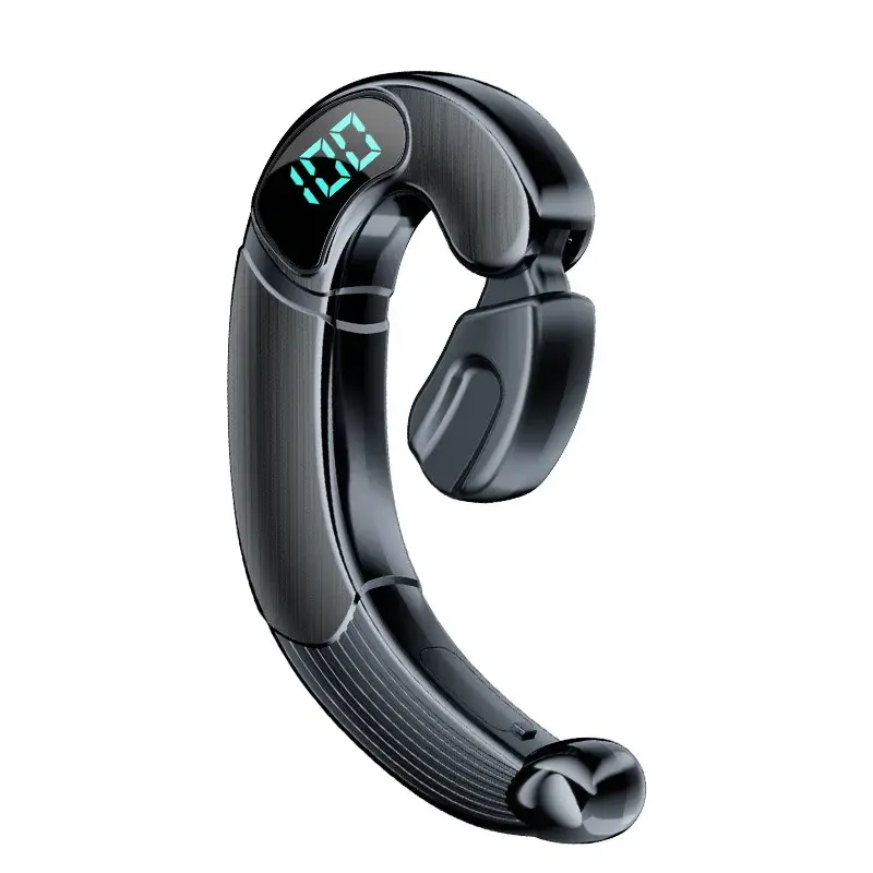 V20 Bone Conduction Bluetooth Earphones Non-In-Ear Power Display Hanging Ear Sports Long Standby Suitable For Huawei Apple