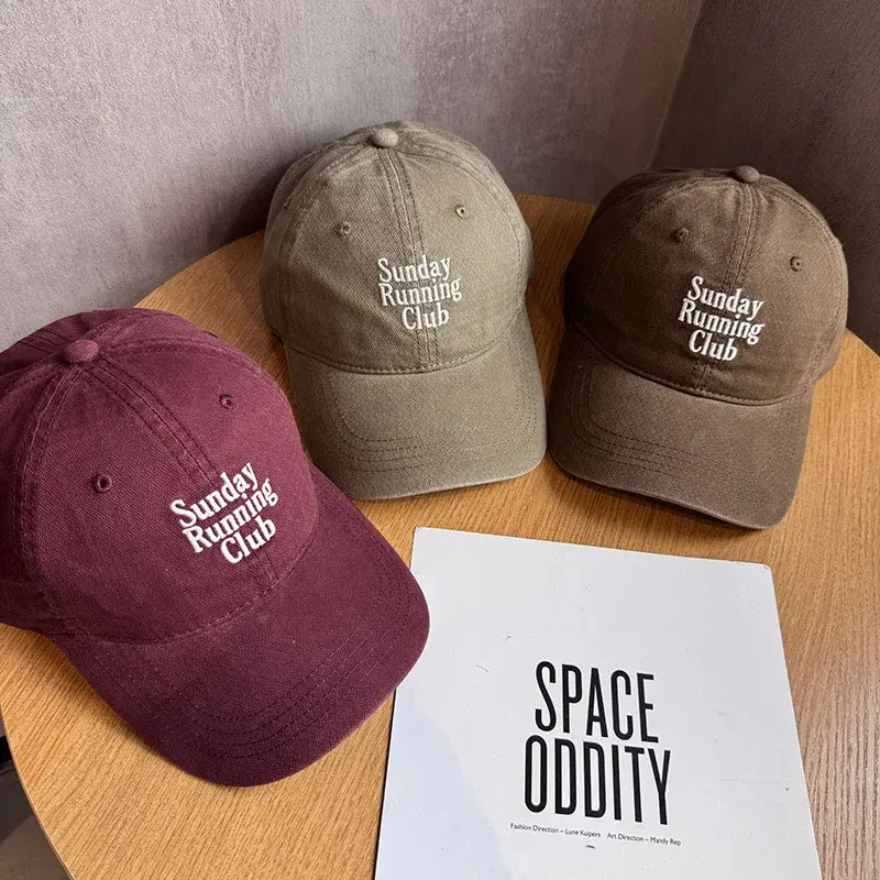 Fashionable Letter Baseball Cap Unisex Spring Summer Soft Top Wide Brim Hat Face Slimming Sun Protection Casual Versatile Hat