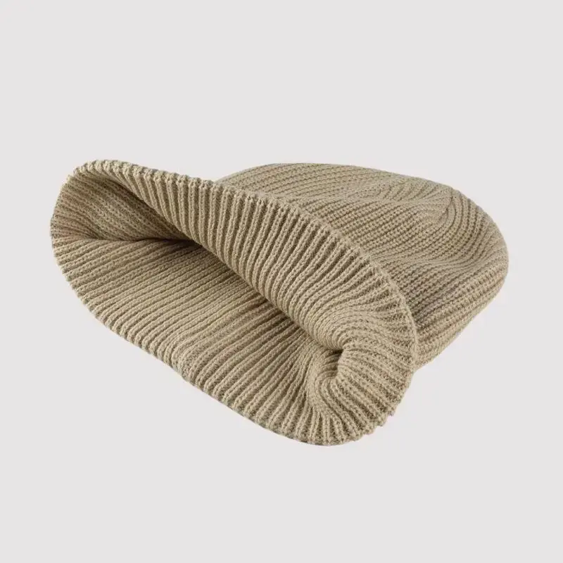 American Retro Letter Knitted Beanie Hat Women's Autumn Winter Warm Overhead Scarf Small Face Effect Yarn Wrapped Cold Hat