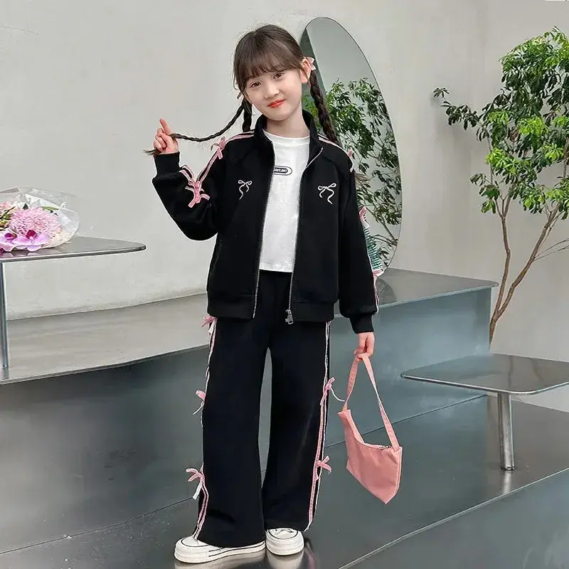 Fashionable Sporty Girls Suit Set Children's Spring Autumn New Style Casual 2-Piece Set For Girls Kids