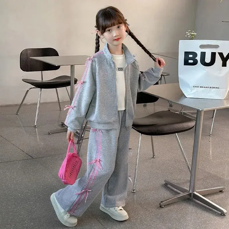 Fashionable Sporty Girls Suit Set Children's Spring Autumn New Style Casual 2-Piece Set For Girls Kids