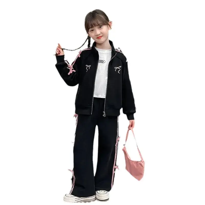 Fashionable Sporty Girls Suit Set Children's Spring Autumn New Style Casual 2-Piece Set For Girls Kids