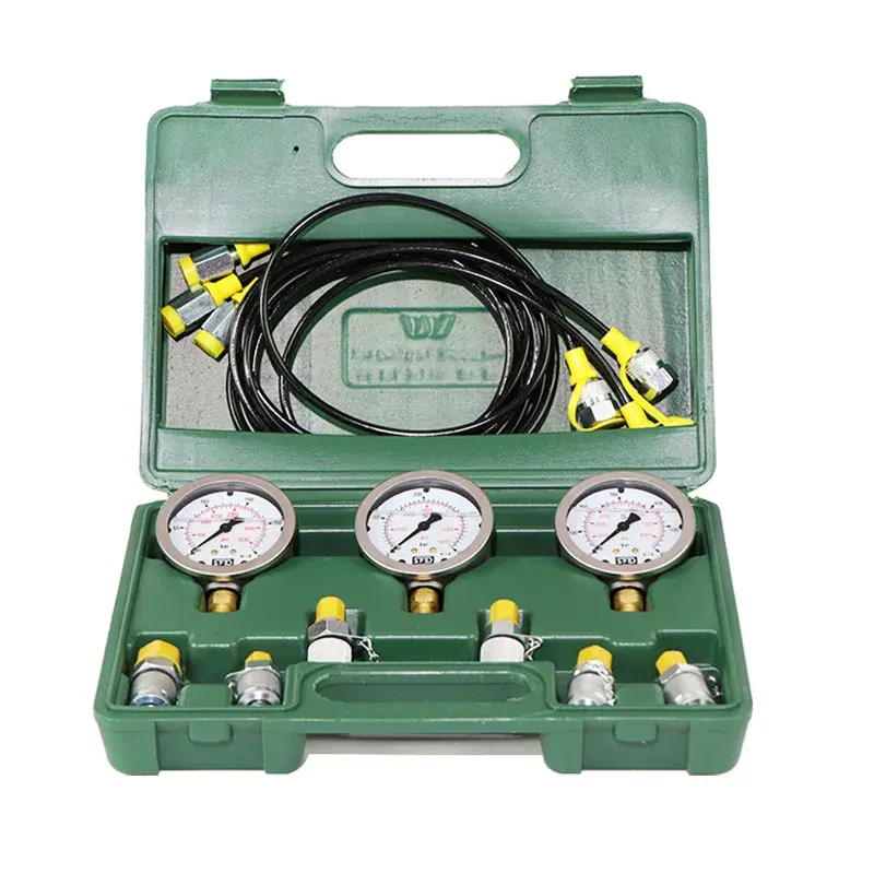 Hydraulic Oil Pressure Gauge High Pressure Test Detector Excavator Test Table Measurement Box Pump Set Combination Meter