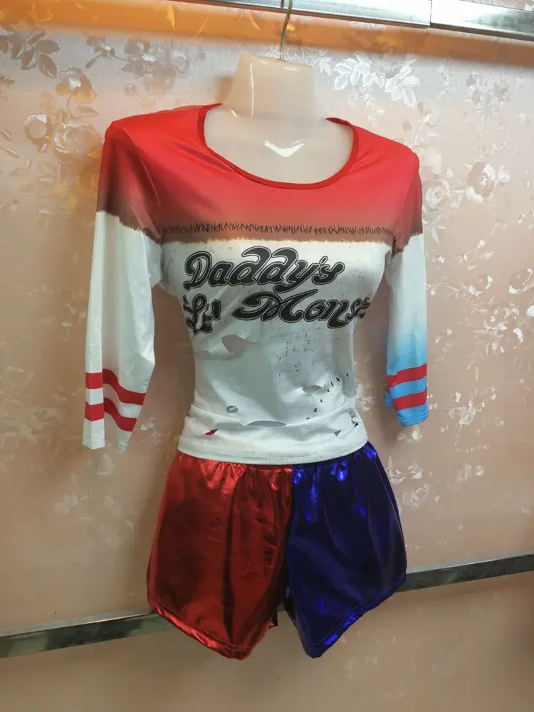 Harley Quinn Suicide Squad Cosplay Costume Set For Women - Halloween Performance Outfit