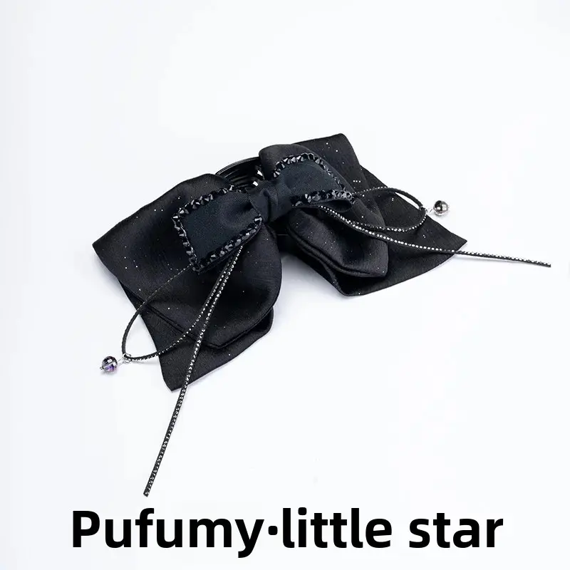 Fashionable Hepburn Style Butterfly Knot Tail Clip Glowing Starlight High-End Feel Professional Salon Partition Fixed Hair Clip