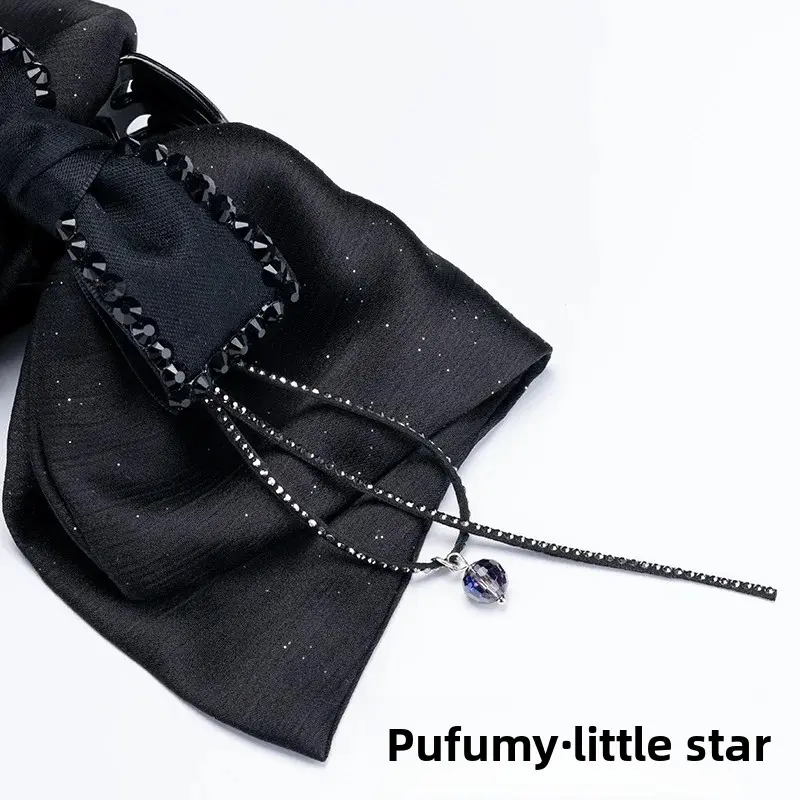 Fashionable Hepburn Style Butterfly Knot Tail Clip Glowing Starlight High-End Feel Professional Salon Partition Fixed Hair Clip