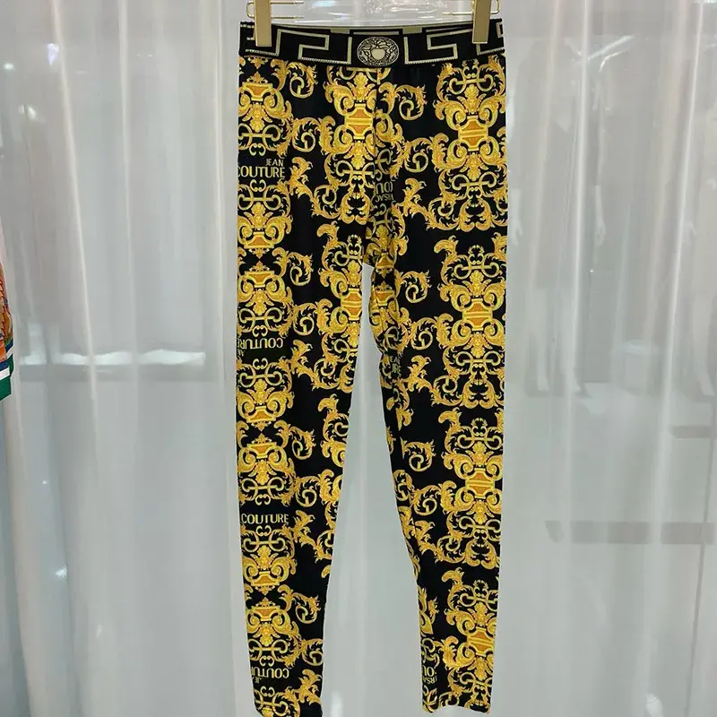 2024 Summer New Trendy Digital Printed Women's Yoga Suit 2-Piece Set European and American Style Fashionable Cross-Border Trade
