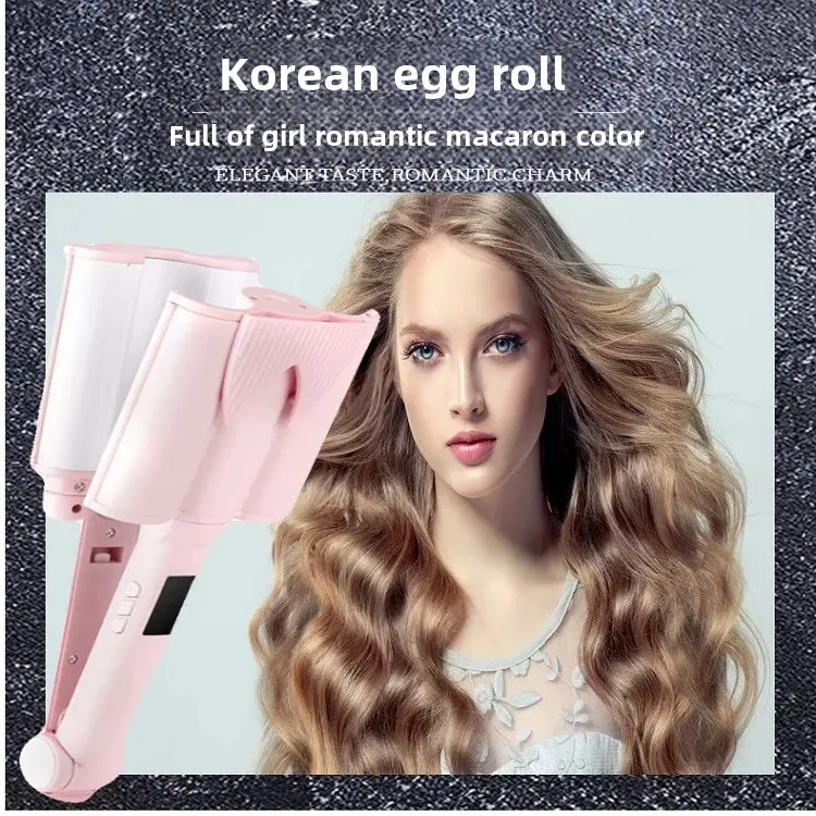 Ceramic Hair Curling Iron Wave Pattern Straightening And Curling Dual-Purpose Age-Defying Styling Tool for Dormitory Use