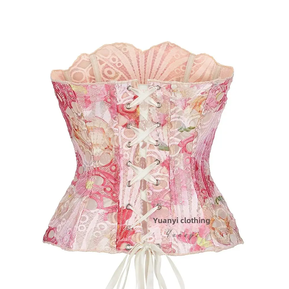 European Style Court Corset Double Layer Lace Bone Clothing Insprinting Shaping Underwear Fast Selling Popular Model
