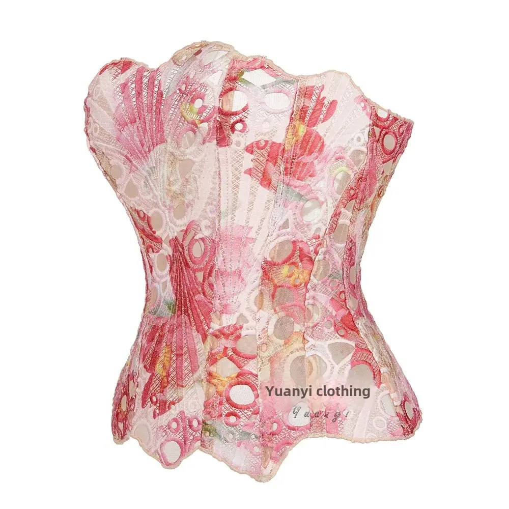 European Style Court Corset Double Layer Lace Bone Clothing Insprinting Shaping Underwear Fast Selling Popular Model