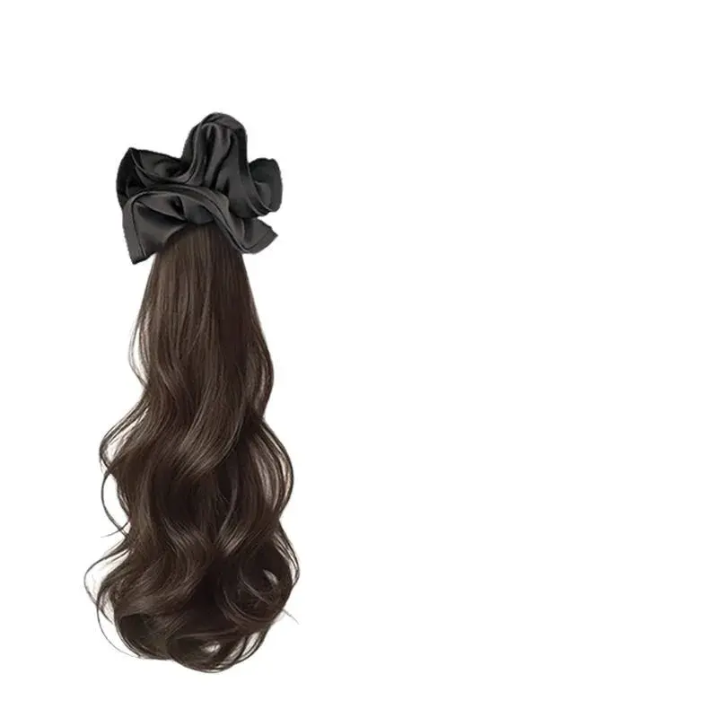 Women's Fake Hair Braids Lazy Layered Curl Tail Low Ponytail Natural Looking Artificial Horse Tail Braid Korean Style Hair Acces