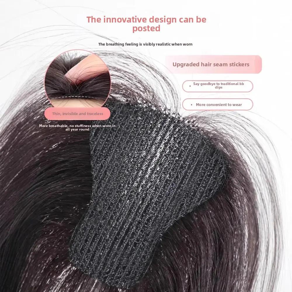 No-Card Frontal Wig Piece Thin And Lightweight Seamless Hair Parting Instant Volume Increase Fake Hair for Women