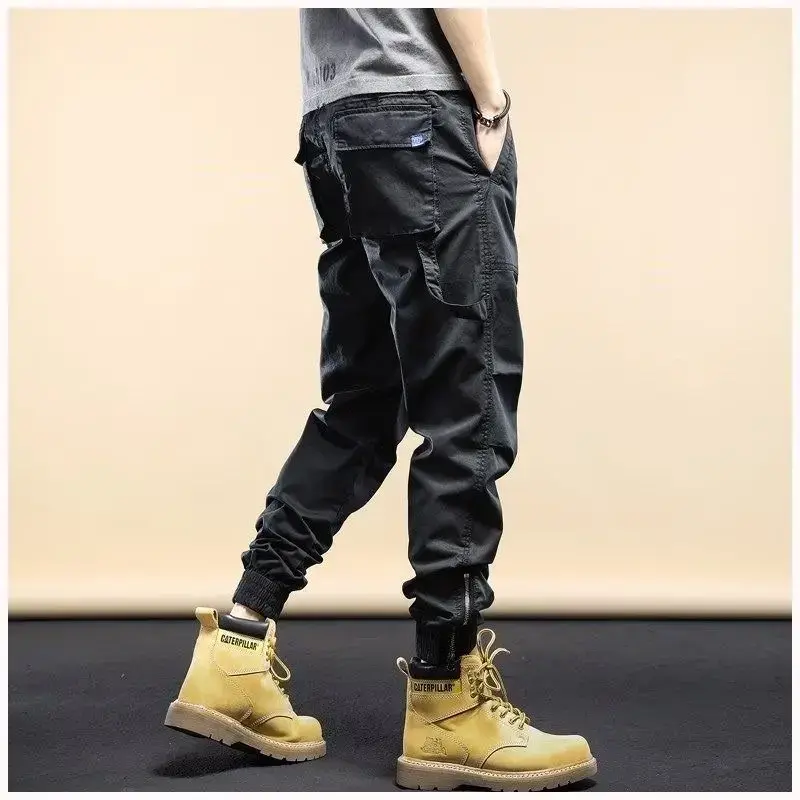 American Khaki Workwear Pants Men's Handsome Spring Autumn New Style Trendy Loose Cuffed Casual Pants