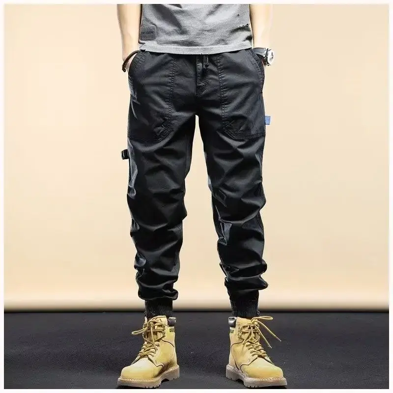 American Khaki Workwear Pants Men's Handsome Spring Autumn New Style Trendy Loose Cuffed Casual Pants
