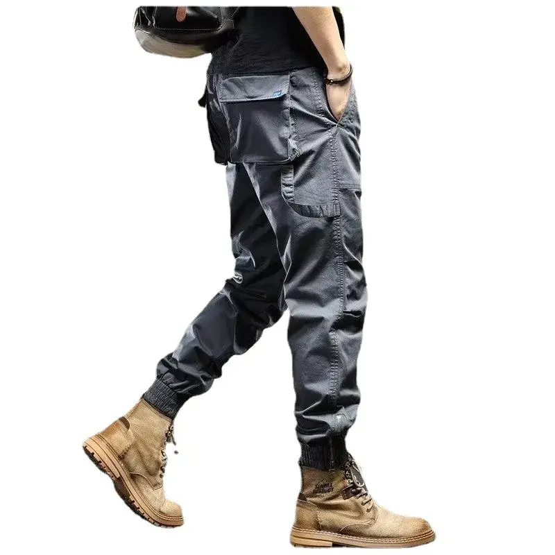 American Khaki Workwear Pants Men's Handsome Spring Autumn New Style Trendy Loose Cuffed Casual Pants
