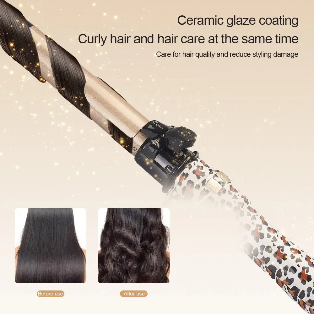 Automatic Curling Iron 28mm Big Wave Fluffy Bangs Short Hair Curling Wand Big Wave Automatic Rotation Salon Tool Accessories