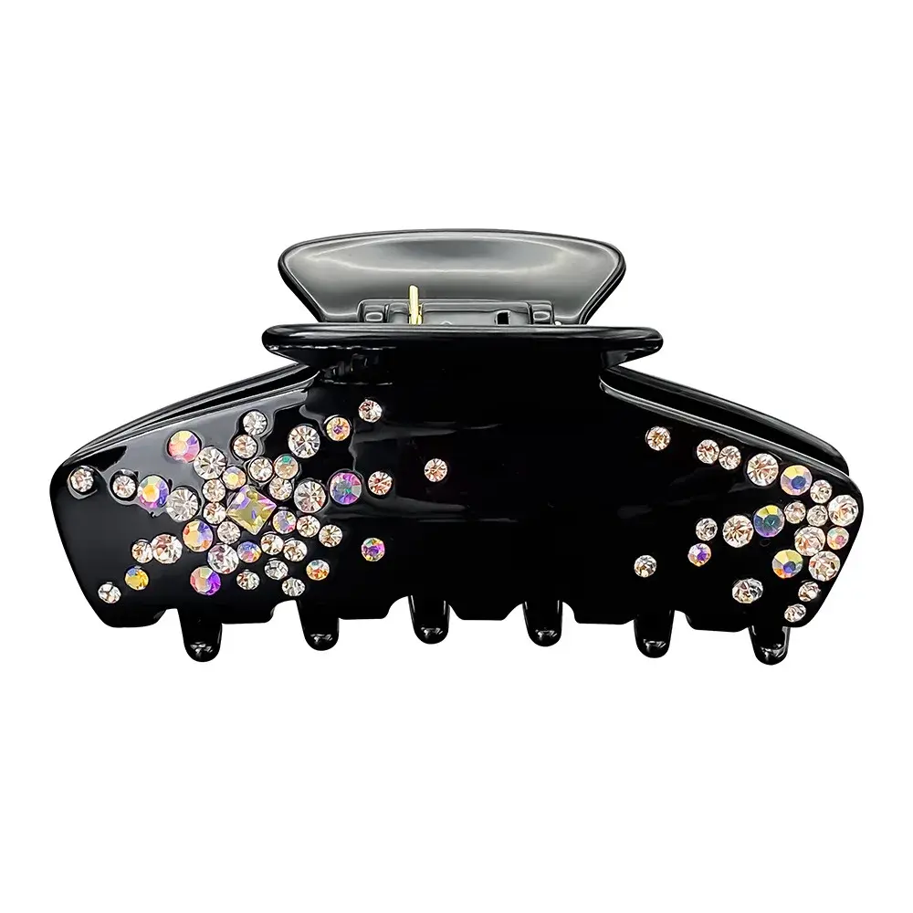 New Arrival Large Size Acetate Hair Clips Butterfly Rhinestone Shark Clamp Luxury Korean Style Hair Accessories by Emanco