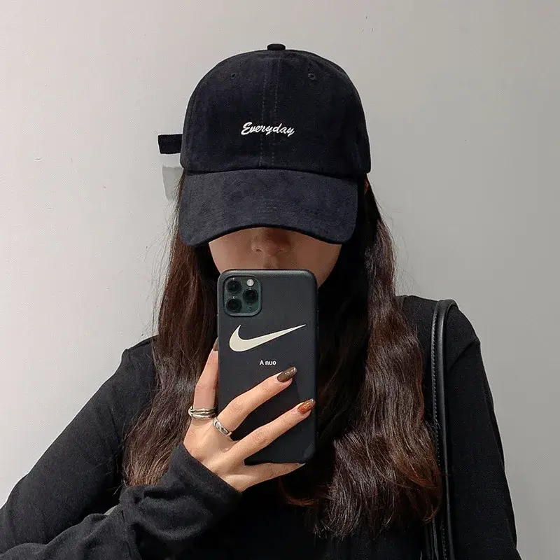 Women's Summer Soft Top Baseball Cap Letter Embroidery Fashion Korean Style Streetwear Versatile Sunshade Cap Student Brand