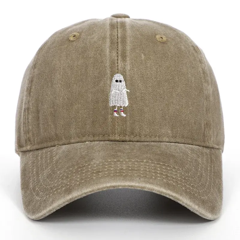Amazon Halloween Ghost Embroidery Baseball Cap Adjustable Lightweight Fashionable Motorcycle Helmet Style Headwear For Various S