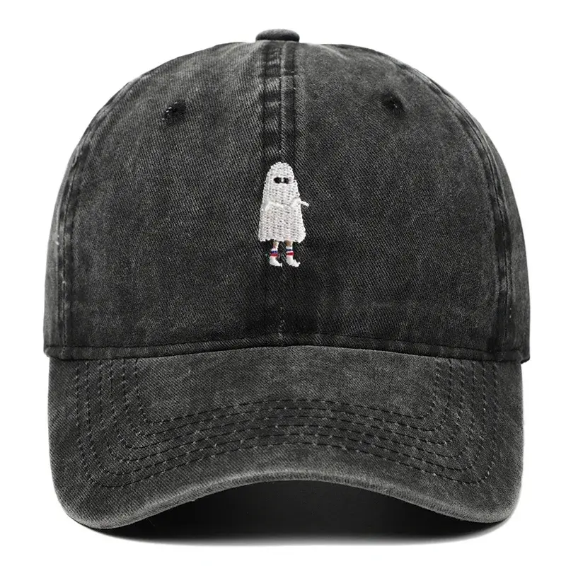 Amazon Halloween Ghost Embroidery Baseball Cap Adjustable Lightweight Fashionable Motorcycle Helmet Style Headwear For Various S